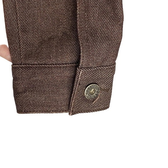 NWOT CLUB MONACO Cropped Denim Aubergine Vampire Diaries Goth Edgy Jacket XS - Picture 9 of 16